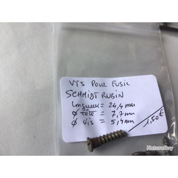 VENDU PAR LE-CUIRASSIER VIS BOIS POUR  FUSIL SCHMIDT RUBIN