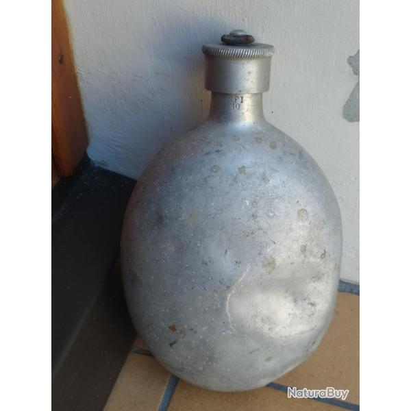 GOURDE MILITAIRE SECONDE GUERRE MONDIALE  MARQUAGE GOURDE ET BOUCHON TFI 40 ET ZRSTZ 39