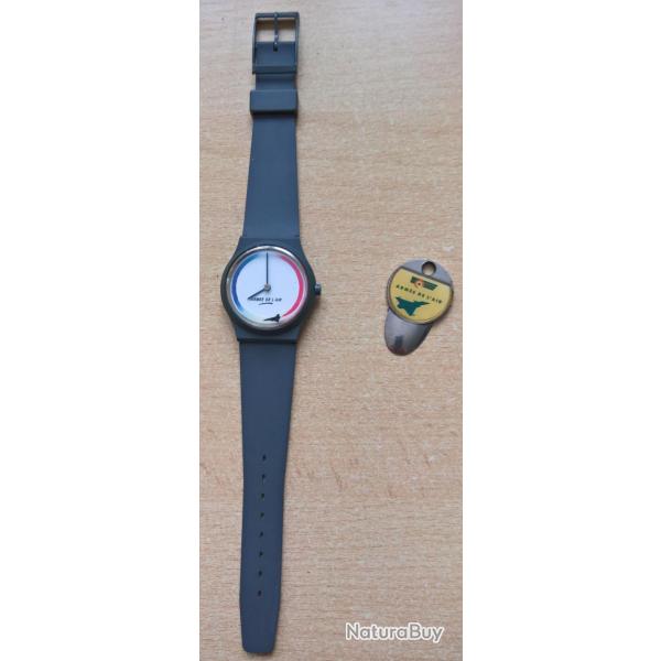 Lot montre et jeton de caddie Arm�e de l'air