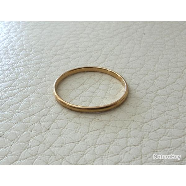 Anneau en or rose18 carats - taille 61 - bague - alliance