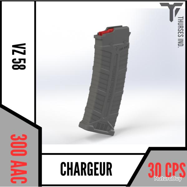 chargeur VZ58 gazella VZ 58 .300 Blackout 30 cps brid� 10 cps Cat.C Thurses Industries