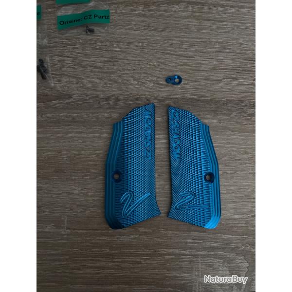 Plaquettes + bouton + fond de chargeur pour cz shadow 2 compact