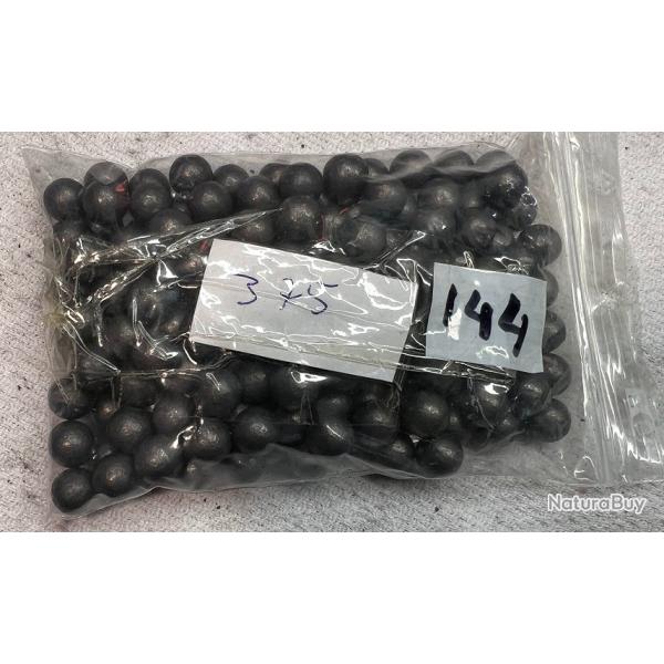 144 Balles rondes 375 roules au graphite