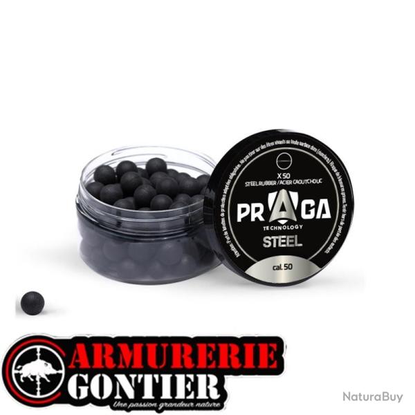 PRAGA billes en caoutchouc acier cal.50 x50