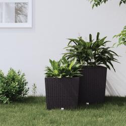 Jardini&egrave;re et int&eacute;rieur amovible marron 21 /32 L rotin PP