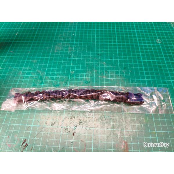 Bracelet paracorde noir boucle plastique