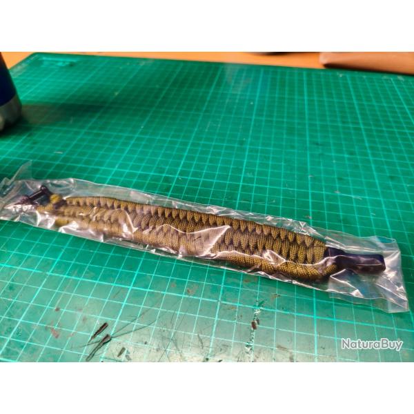 Bracelet paracorde vert boucle m�tal