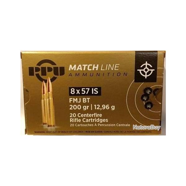 Munition PARTIZAN MATCH 8X57 IS FMJ 200 GR