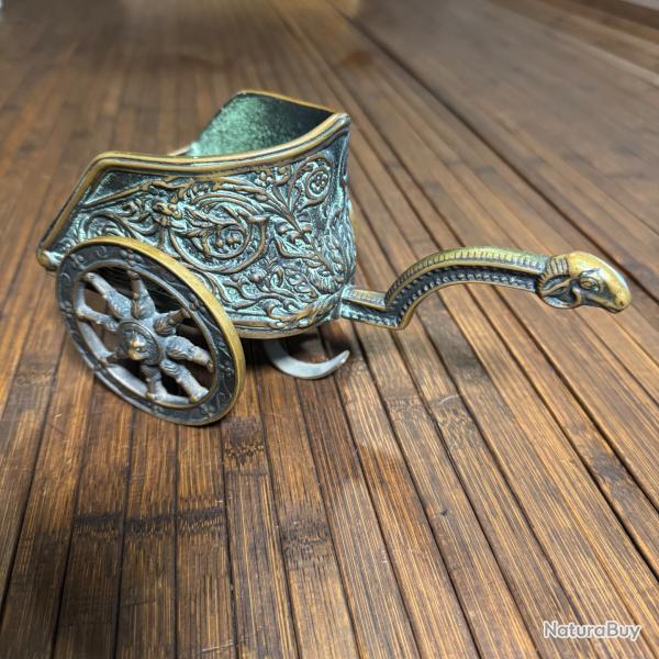 CHAR ROMAIN DE GLADIATEUR A L'ANTIQUE BRONZE SIGN MAX VERRIER