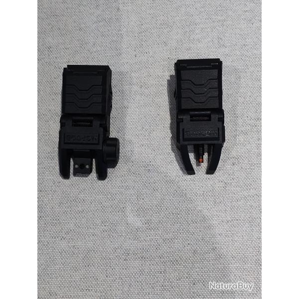 Organes de vis�e flip up avec fibre optique