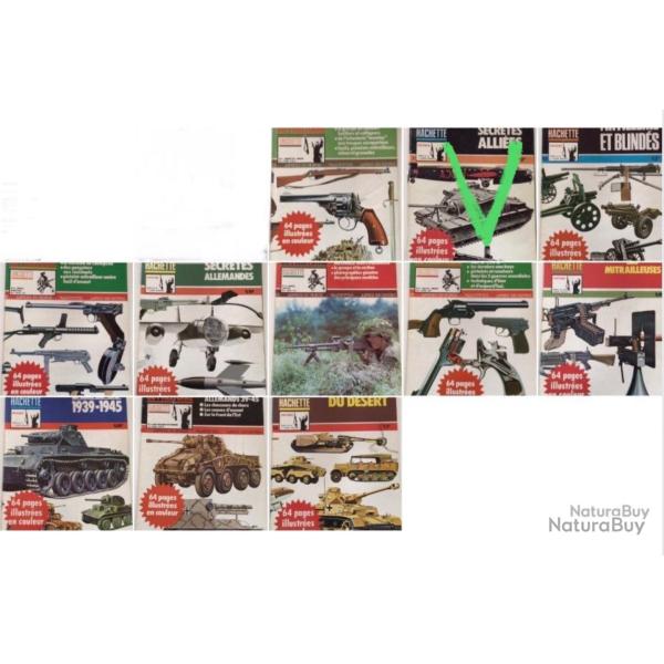 Revues HACHETTE: Armes, Blind�, Char, Tank, Mitrailleuse, Artillerie �. AU CHOIX