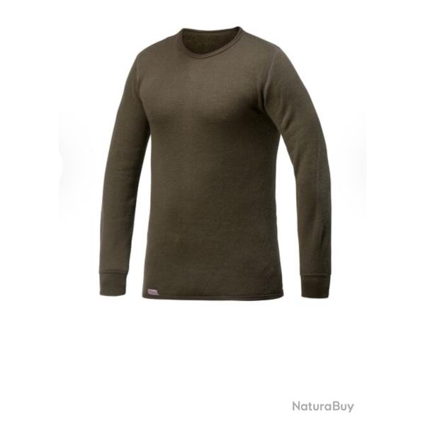 Woolpower crewneck 200 pull fin isolant thermique respirant mixte kaki