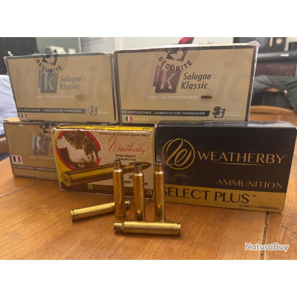 Vends 120 �tuis de 300 Weatherby Magnum Jamais recharg�s de marque Weatherby et Sologne .