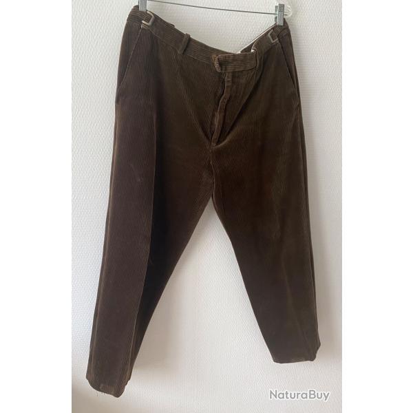 Pantalon velours c�tel� homme marron Damart 104/52