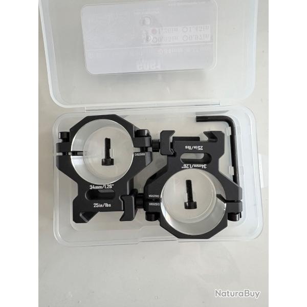 Collier Discovery optics 34 mm 1,26 pouce picatinny m�dium