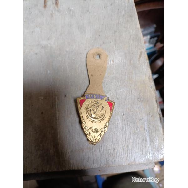 INSIGNE MILITAIRE DU 1 er BATAILLON INFANTERIE LEGERE
