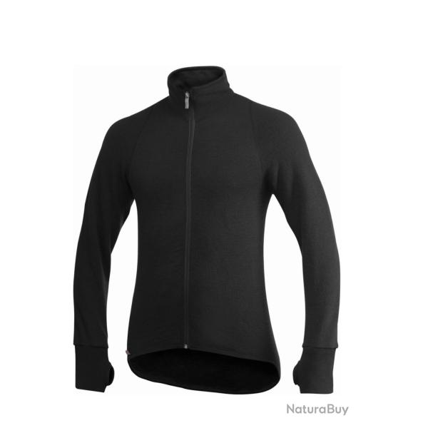 Woolpower Full Zip jacket 400 isolante thermique respirante manches longues noire mixte