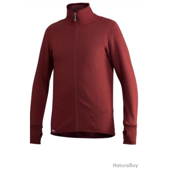 Woolpower Full Zip jacket 400 isolante thermique respirante manches longues rouge fonc� mixte