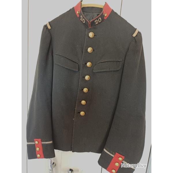 Authentique ancienne tunique militaire Mle 1893 d'un Lieutenant du 20�me RIT
