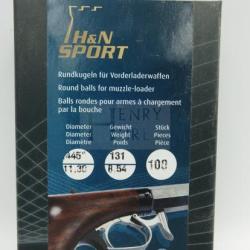 100 BALLES HN .445 RONDE
