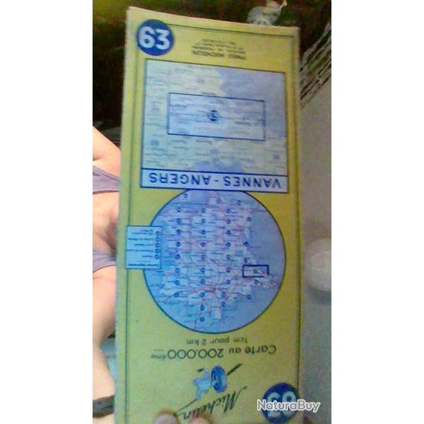 Carte michelin Vannes- Angens - 63  -