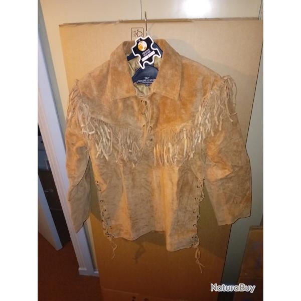 Chemise en peau dans le style des trappeurs am�ricains