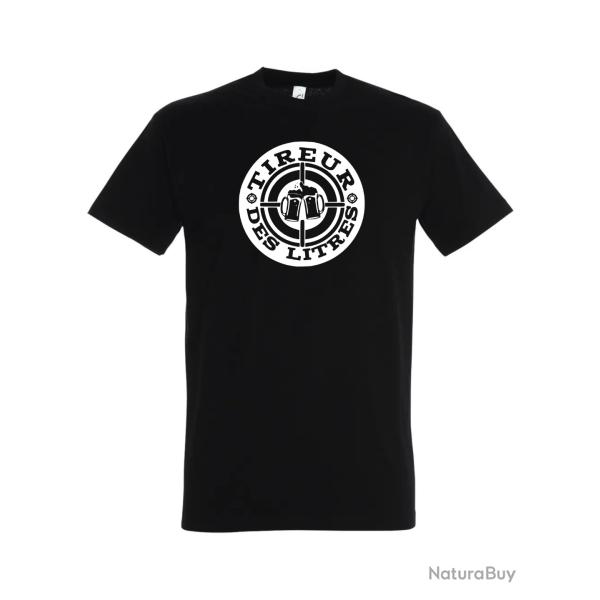 T-SHIRT Imprim� Tireur des Litres Noir