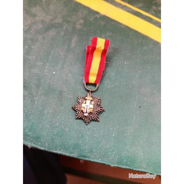 Miniature M�daille merite naval Espagne