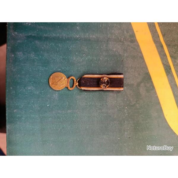 TROISI�ME R�PUBLIQUE M�daille miniature, Soci�t� de secours mutuels