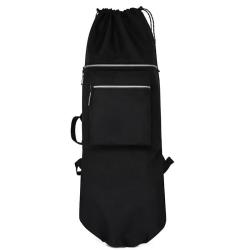 Sac &agrave; Dos Skateboard Oxford Imperm&eacute;able Renforc&eacute; Bretelles R&eacute;glables Transport Planche 84 cm Noir