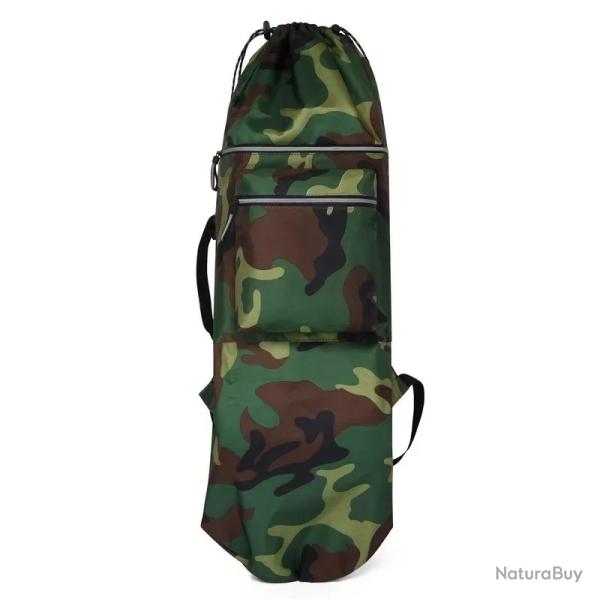 Sac  dos Impermable Homme Oxford Renforc 2 Bretelles Rglables Sangles Pliables 110cm Vert Camo
