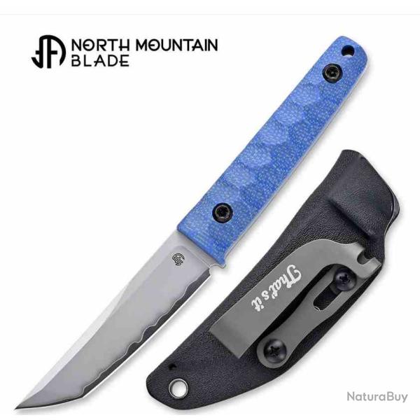 Couteau North Mountain Blade Chop Mini Blue Lame Acier SLD-MAGIC Plaquettes G10 �tui Kydex NMB2416BL