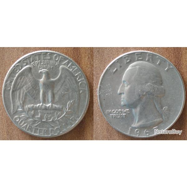 Usa 25 Cents 1967 Quarter Dollar Cent Piece Etats Unis Dollars