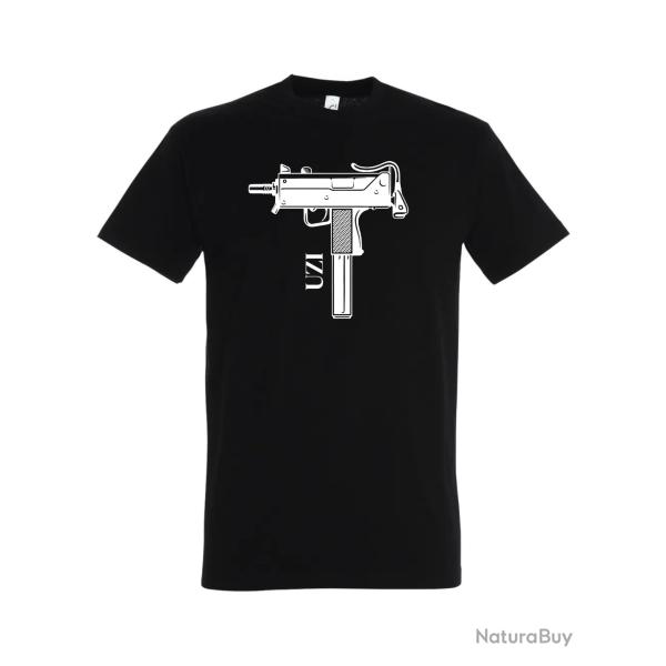 UZI T-SHIRT Imprim Noir