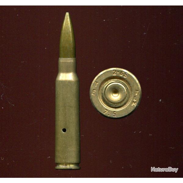 7.5 x 54 MAS FRANCE - cartouche inerte lest�e r�glementaire - pi�ce m�tallique bruyante dans l'�tui