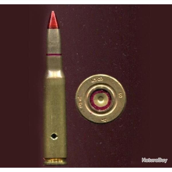 7.5 x 54 MAS tra�ante Mle 58A - balle nickel pointe rouge et joint noir - maquage SF 1-61 I 7,5