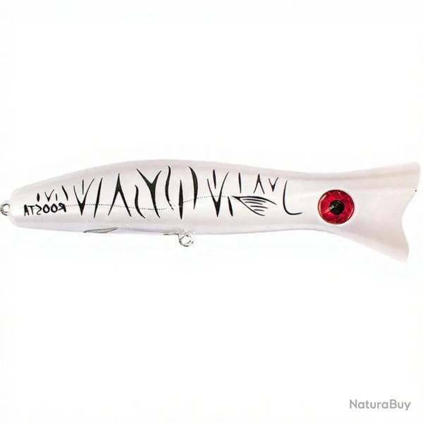 Poisson nageur HALCO Roosta popper 160 H77 White tiger