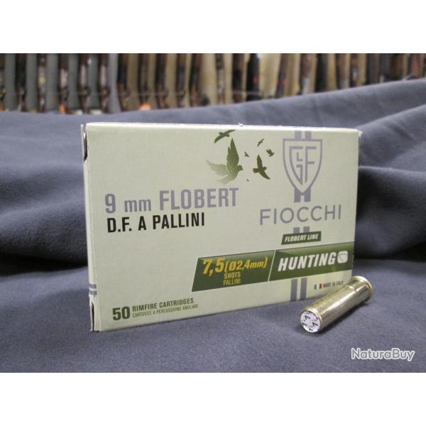 50 cartouches 9mm FLOBERT pb de 7.5 de FIOCCHI