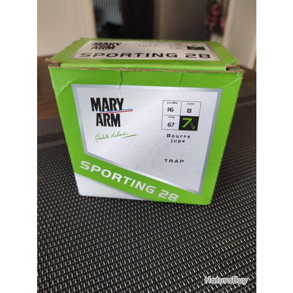 Boite/Cartouches Calibre 16 SPORTING 28 TRAP