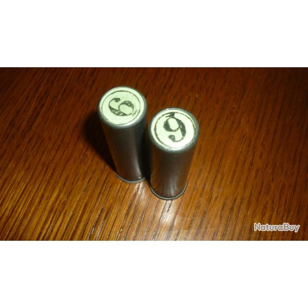 2 cartouches de collection en laiton cal 16