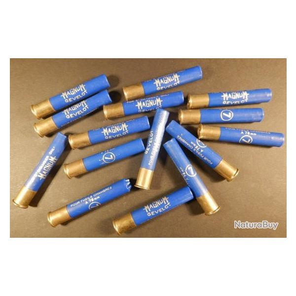 Cartouche 410 Magnum GEVELOT - lot de 15 - Plombs de 7