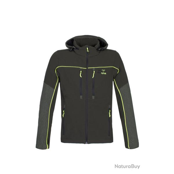 VESTE STRETCH RIPSTOP - YORK MAN JACKET - ZOTTA FOREST - vert avec des d�tails jaune fluo