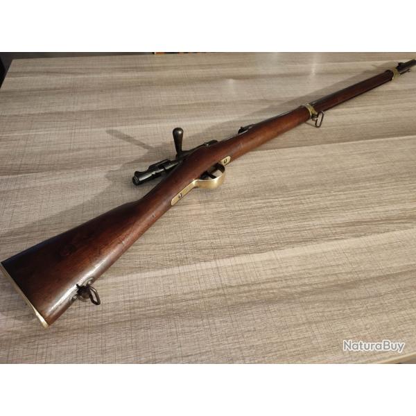 Superbe fusil de gendarmerie � pied mod�le Gras 1874 chasse calibre 24/65 excellent �tat