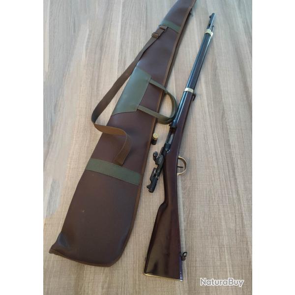 Superbe fusil de gendarmerie garniture laiton mod�le Gras 1874 chasse calibre 24 en excellent �tat