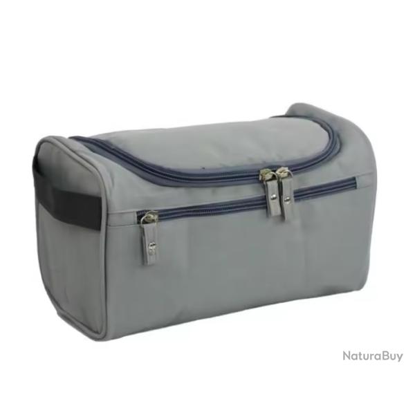 Trousse de Toilette Suspendue Unisexe - Spacieuse & �l�gante - Voyage Gris 25 x 15 x 14