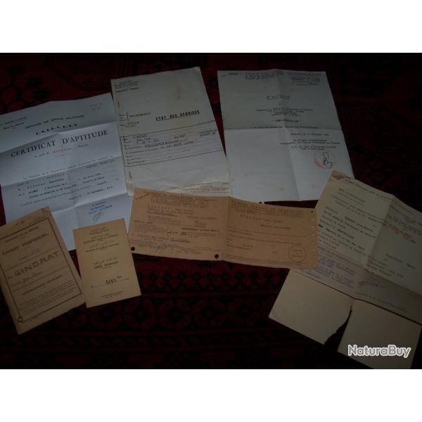 Livret militaire Classe 1955 ..d'un M�decin ...7me Section d'infirmiers avec nombreux documents ..