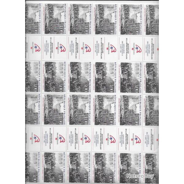 planche complte de timbres neufs de France 34