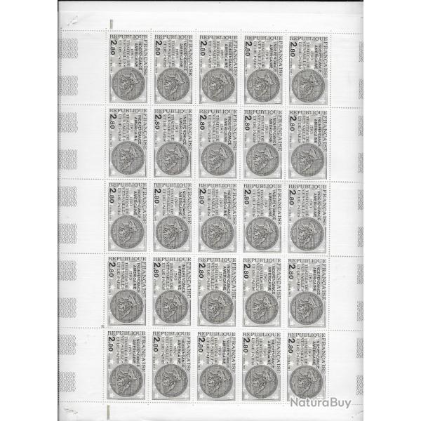 planche complte de timbres neufs de France 42
