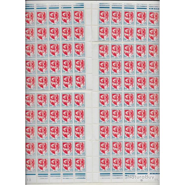 planche complte de timbres neufs de France 44