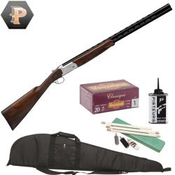 Pack chasseur ! Fusil superpos&eacute; Yildiz extracteur plaine cal. 20/76 + mun + fourreau + nettoyage